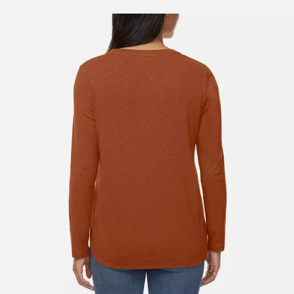 4-pack Kirkland Signature 100% Cotton Women’s Long Sleeve Slub Tee Shirt, Small - Picture 7 of 14